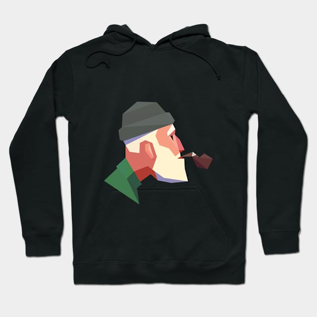 smoke _ old man mood Hoodie by hossamahmed